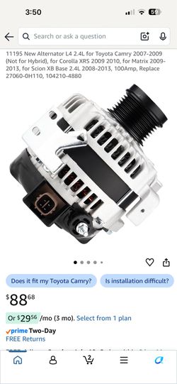 Toyota Camry/Corolla alternator