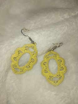 Yellow earrings