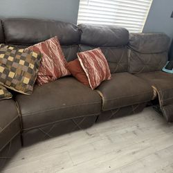 Leather Sectional Couch (free)