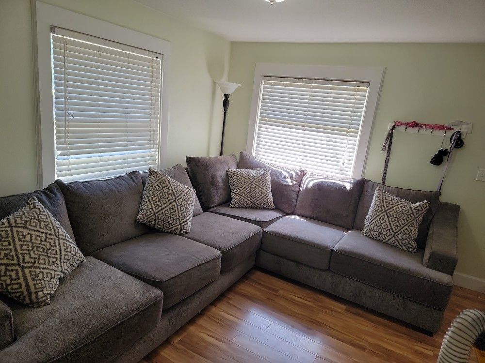 Modern Smokey Grey Sectional