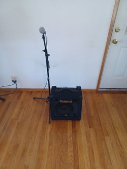 Roland Amp, Microphone w/Stand