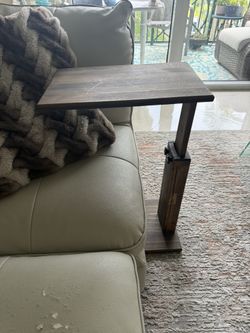 Adjustible Wood L Table
