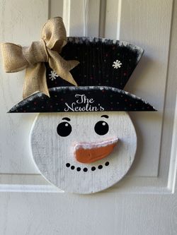 Personalized snowman door/wall decor
