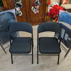 Set Of 4 Padded Folding Chairs