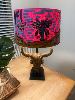 Crestview Longhorn Bull Skull Table Lamp – Western Southwestern Decor