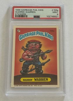 1986 Garbage Pail Kids Warrin’ Warren #156a PSA 9 MINT