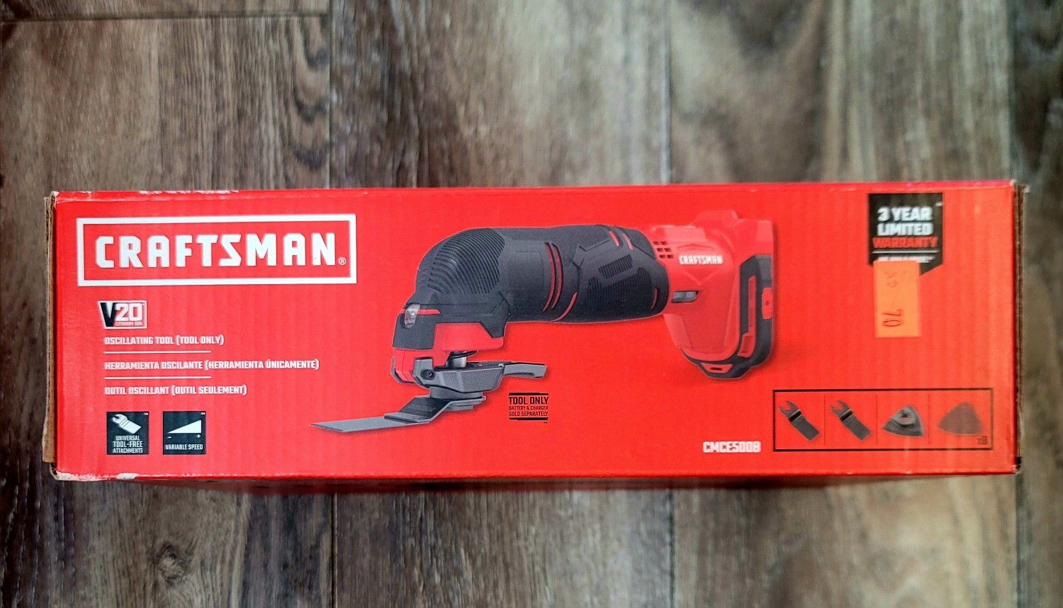 CRAFTSMAN V20* Oscillating Tool Cordless, Tool Only (CMCE500B