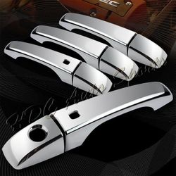 For 2011-2016 Chrysler 300/300C Polish Chrome Adhesive Door Handle Cover Cap Kit -(2-DHC-1209