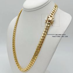 Gold plated cuban link set 12mm