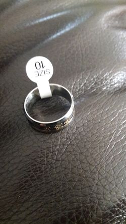 Stainless Steel Titanium Band Ring Size10