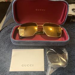 Gucci Aviator Gold Glasses