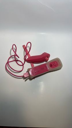Pink Nintendo Wii Remote and Nunchuk Set