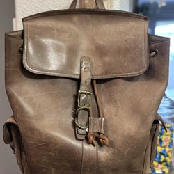 Montana West Large Sturdy Distressed Leather Laptop Backpack