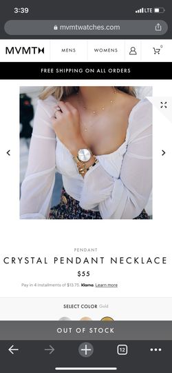 Gold pendant necklace and chocker