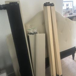 Full size beige bed