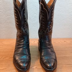 Men's Size 9D Brown Leather Cowboy Boots 