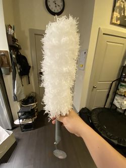 White Handheld Duster