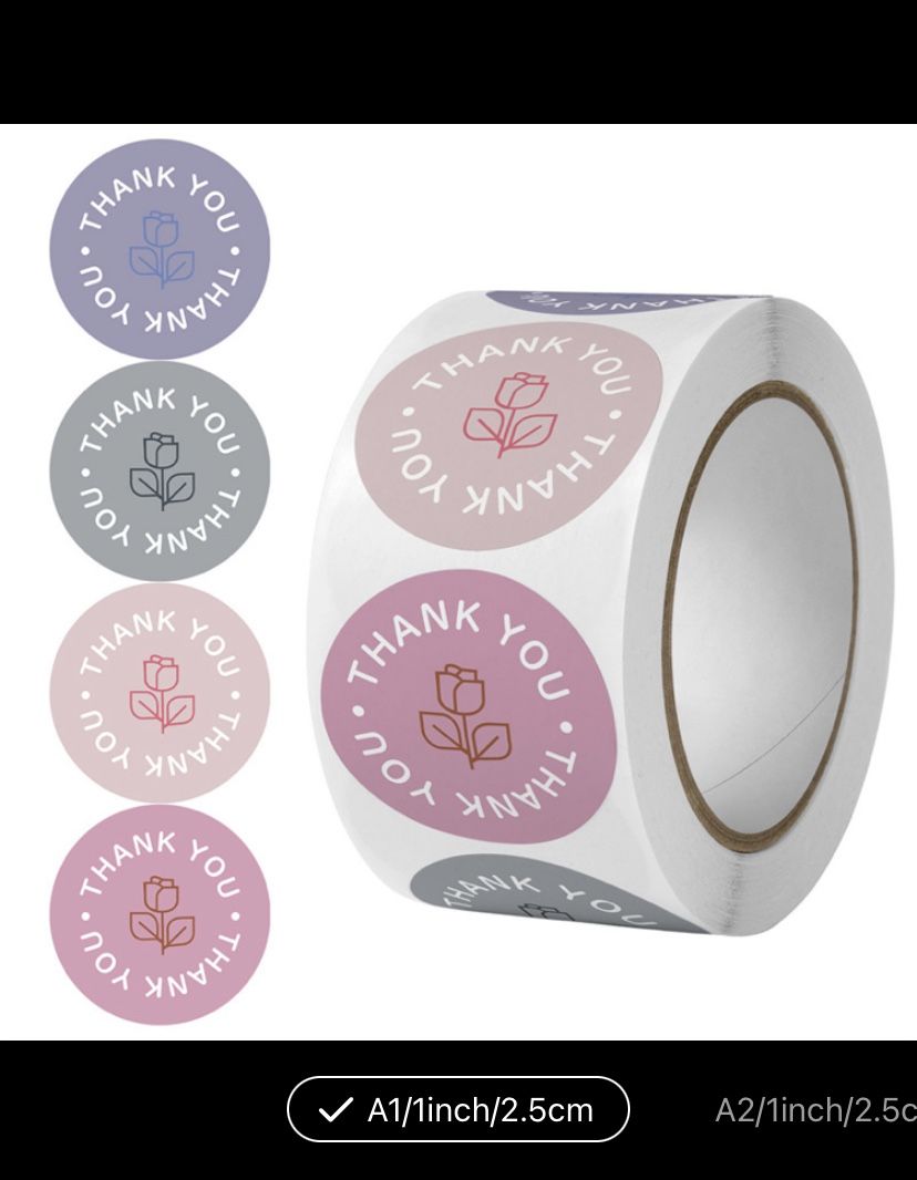 500 Pieces/roll, Cute Thank You Label Stickers - Small Business Thank You Tags Rainbow Sun Raining Pattern Thank You Stamp With 4 Styles Envelope Stic