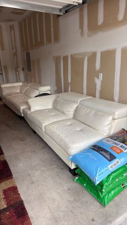 2 faux leather couches