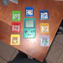 GameBoy Pocket With OG Pokémon Cartridges.