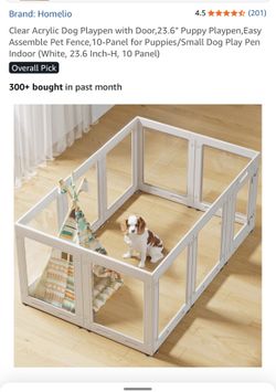 Clear acrylic pet playpen