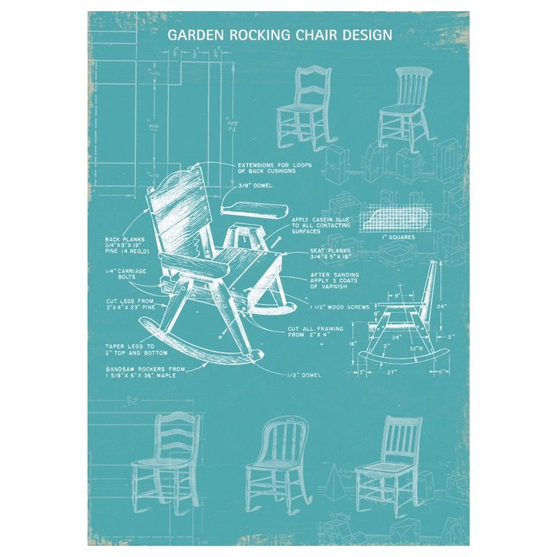 Chair blueprint poster