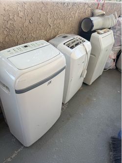 Three portable AC units 80 bucks apiece. One of them comes with the flex tooth. The other ones you’ll have to buy from Home Depot.