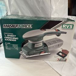 NIB Masterforce Professional 1/3 sheet finishing sander 2 AMP