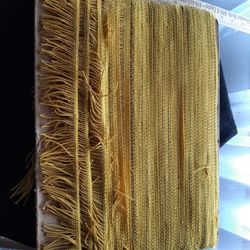 Vintage Partial bolt of gold trim fringe