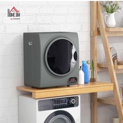 HOMCOM Portable Clothes Dryer, Compact Laundry Dryer with 1.5 cu.ft Stainless Steel Drum, Intelligent Drying, 120V 850W Front Load Electric Dryer for 