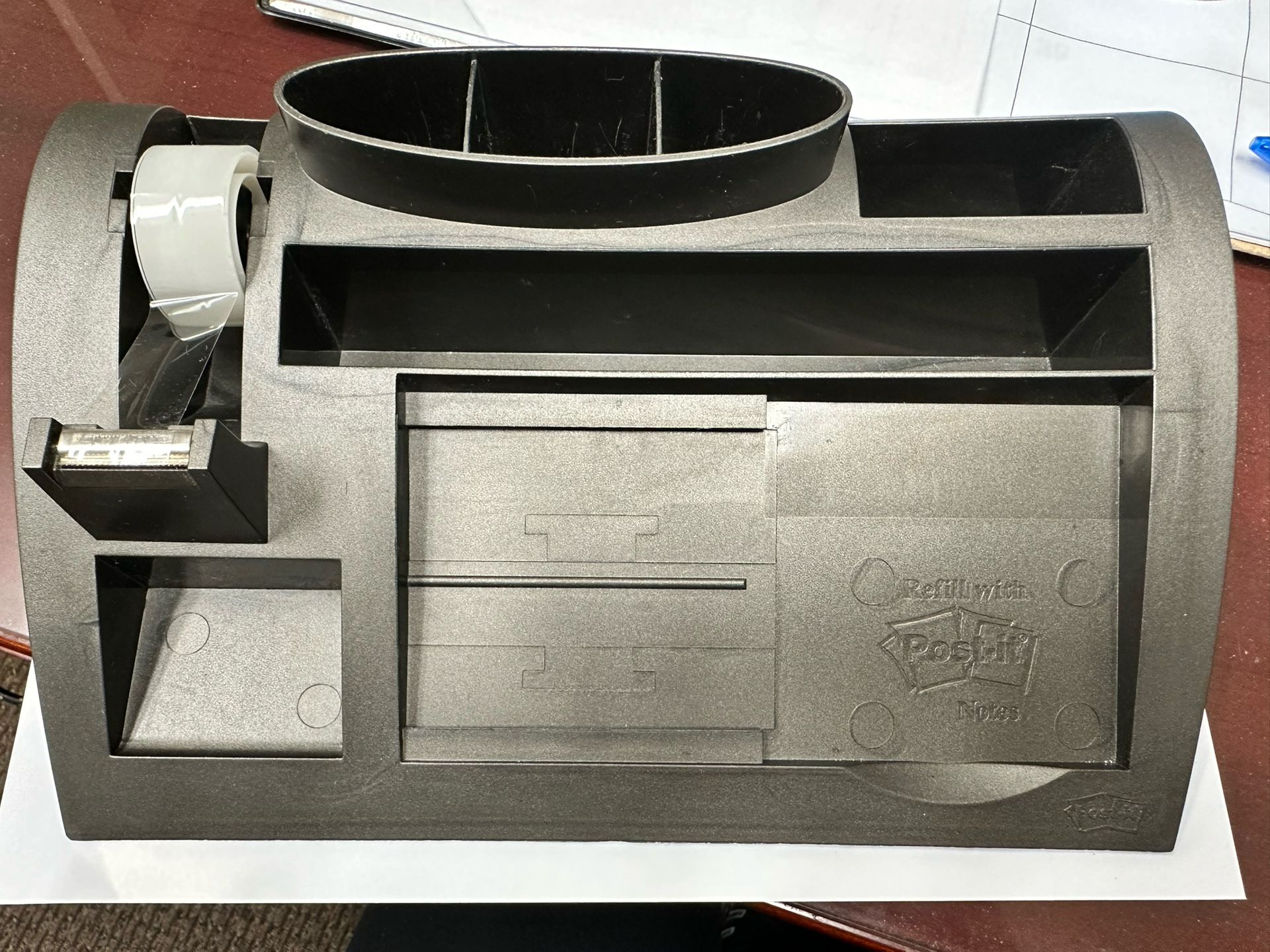Post-It Weighted Desk Organizer, Black