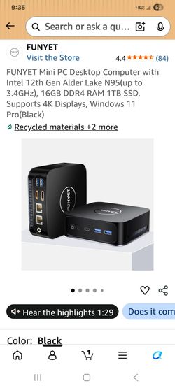 FUNYET Mini PC Desktop Computer