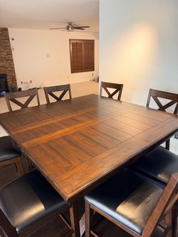 Counter height 9 piece square dining table