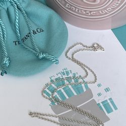 Tiffany & Co. Elsa Peretti Necklace in Sterling Silver 17” NEW