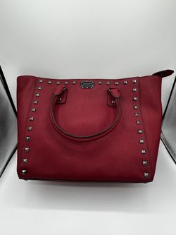 Burgundy bag with black studs Michael Kors 