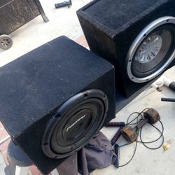 Two 12 Inch Pioneer Subwoofers 