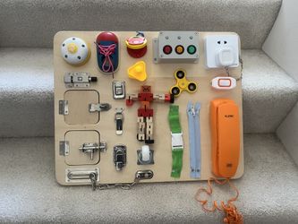 Montessori Wooden Busy Activity Board 