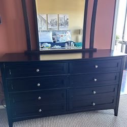 Dark Wood Dresser And Nightstand