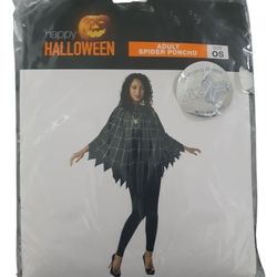 Spider Poncho ,Adult Woman's Halloween Costume.  One Size Fits Most. 