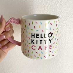 Hello Kitty Cafe Exclusive Sanrio Mug Pink Sprinkles 2021