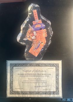 Florida Panthers Inaugural Game  Ice Sculpture