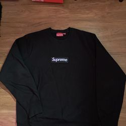 Supreme F/W 2018 Black Box Logo Crewneck Sweater 