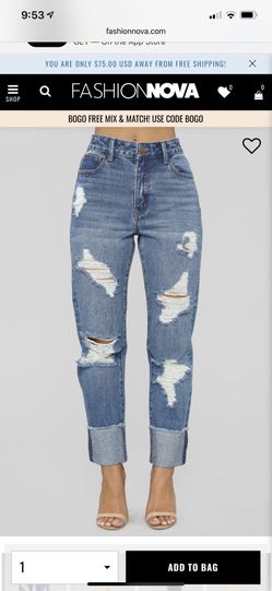 Fashion nova high rise boyfriend jeans size 11