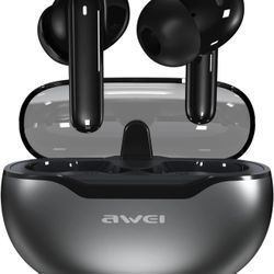 AWEI S1 Ultra Wireless Earbuds Bluetooth 5.3 Earbuds with 4 Mics Call Noise Cancelling, 13 mm Drivers, Stereo Sound Deep Bass in-Ear Headphones, Game