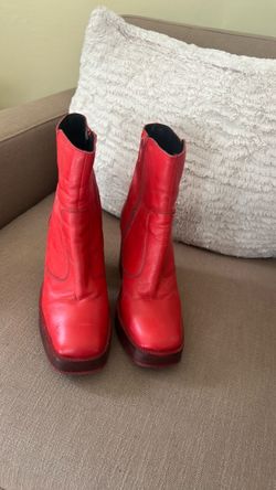 Red Boots size 6 1/2- 7