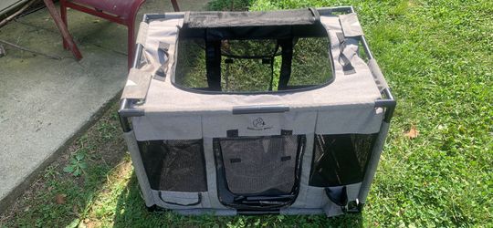 Romantic Bear Collapsible Portable Pet Playpen/ Travel Carrier 