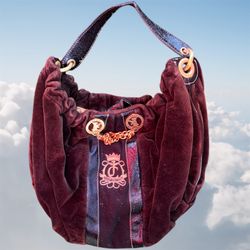 Vintage Y2K Velvet Espresso Juicy Couture Shoulder Bag