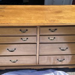 Antique 7 drawers dresser solid real wood L52”*D20”*H34”(Address in description)