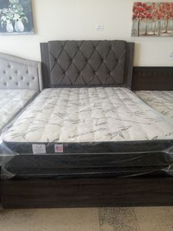Queen Bed And Mattress Set