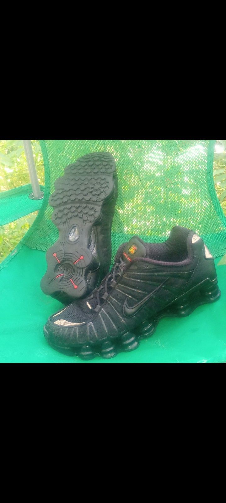 Nike Shox TL Triple Black  AR3566-002 Running Shoes size 9.5

